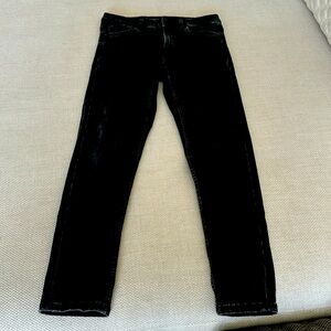 Skinny fit stretch black jeans for boys size 11-12